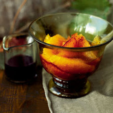 Fresh Oranges with Spiced Red Wine Syrup