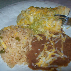 Green Chile Chicken Enchiladas
