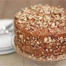 Chocolate Kahlua Cake with Salted Hazelnut Chocolate Buttercream
