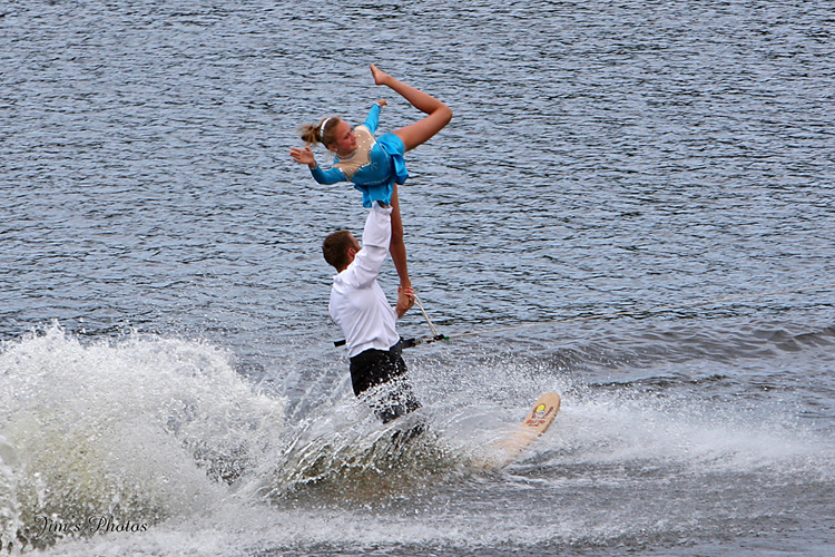 Paul & Carly in Doubles - Notice Just the One Ski Paul & Carly in Doubles - Notice Just the One Ski