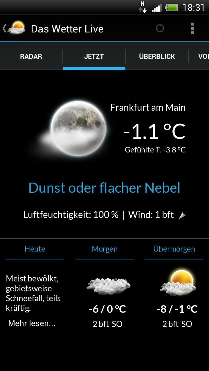 Android application Das Wetter Live screenshort