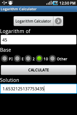 Lograthim Calculator