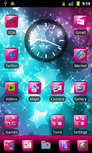 Pink Gloss Go Launcher Theme