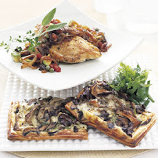 Wild Mushroom and Gruyère Tart with Fresh Herb Salad