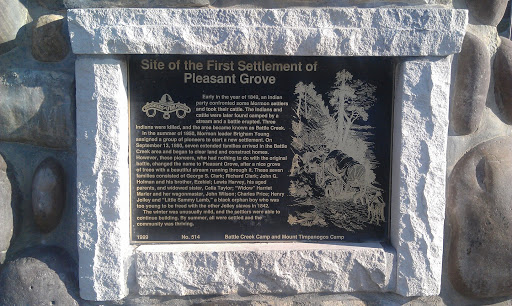 First Settlement of Pleasant Grove Marker
