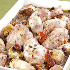 Chicken Pandora with Sun-Dried Tomatoes and Artichoke Hearts