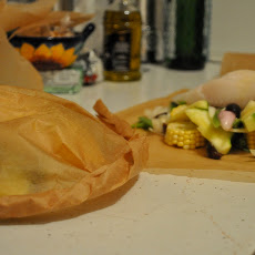 Halibut and Vegetables en papillote