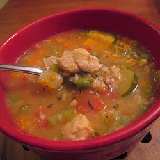 Simple Chicken and Oat Groat Soup
