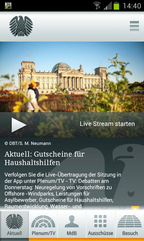 Android application Deutscher Bundestag screenshort