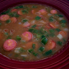 Hot Dog and Baked Bean Soup