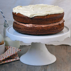 Banana Cake with Nutella and Cream Cheese Frosting