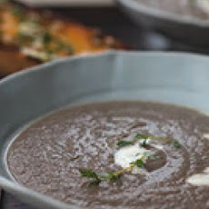 Creamy Mushroom Soup with Thyme Toasts