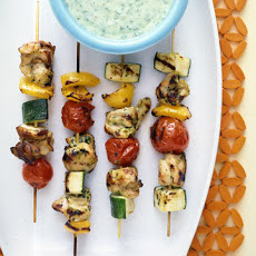 Yogurt-Basil Chicken Kabobs