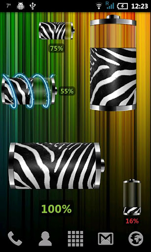 Zebra Skin Battery Widget