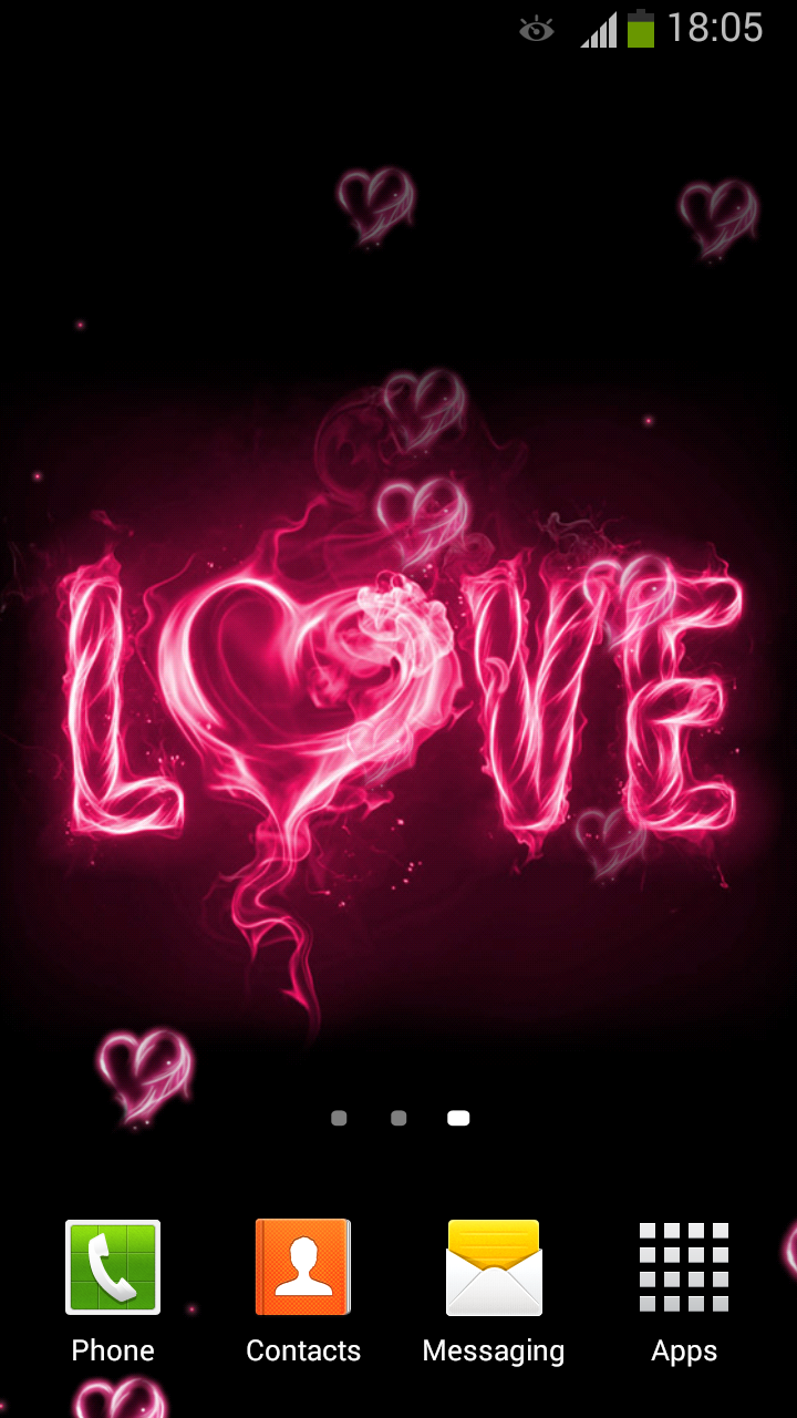 Android application I Love You Live Wallpaper screenshort