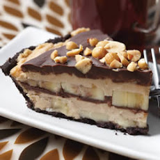 Frozen Chocolate Peanut Butter Banana Pie
