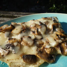Fish Gratin With Button Mushrooms
