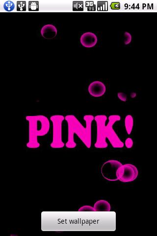 Pink Bubble Live Wallpaper