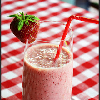 Raspberry-Strawberry and Banana Smoothie