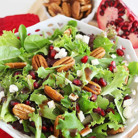 salad feta mixed fruit cheese nuts salads pomegranate recipes pecans seeds