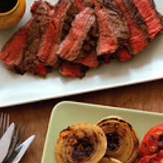Grilled Steak with Tomatoes and Onions