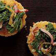 Quinoa Cakes with Ham, Onion and Chard