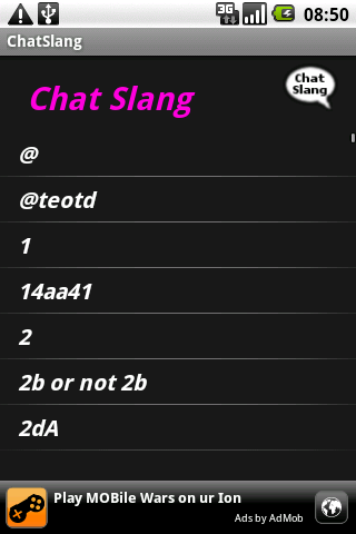 Chat Slang