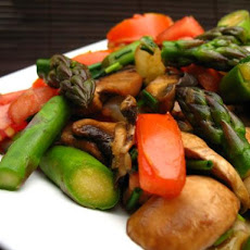 Stir Fry Asparagus and Mushrooms