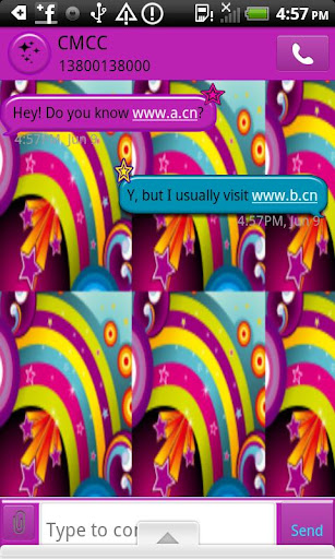 GO SMS THEME BrightRainbows1