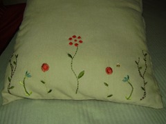 embroidered cushion cover