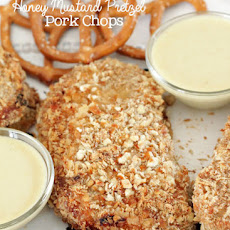 Honey Mustard Pretzel Pork Chops