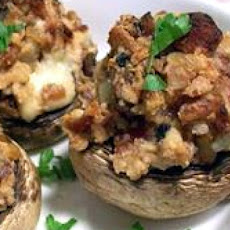 Blue Bacon Stuffed Mushrooms