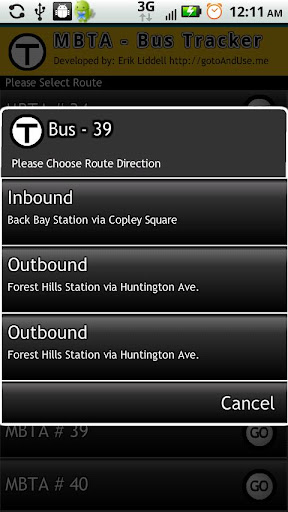 Boston Bus Tracker MBTA