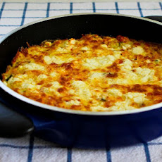 Greek Frittata with Zucchini, Tomatoes, Feta, and Herbs