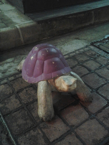 Purple-Shell Turtle Statue