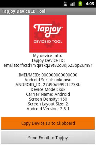 Tapjoy Device ID Tool
