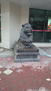 中國銀行黑銅左獅子