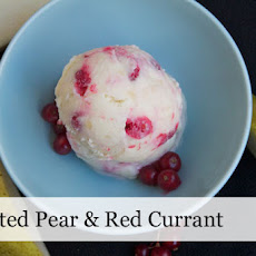 Roasted Pear & Red Currant Ice Cream
