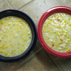 Easy and Low Fat Corn and Chicken Chowder