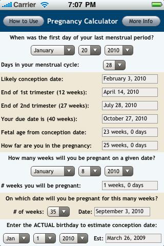 Pregnancy and Birth Calculator