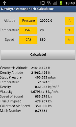 Atmospheric Calculator