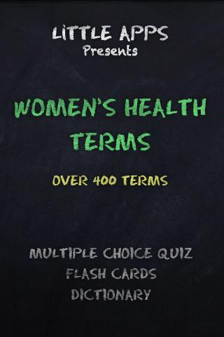 400 WOMENS HEALTH Terms Quiz
