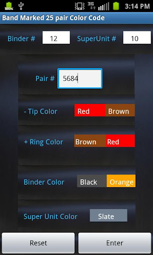 25 Pair Color Code