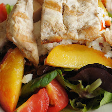Asian Chicken Cubes With Cherries, Pineapple and Lichees
