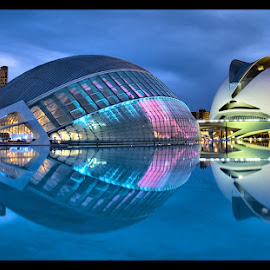 Valencia, Spain by Jerzy Szablowski - Travel Locations Landmarks ( cool, tourist, pwclandmarks, blue, valencia, calatrava, spain )