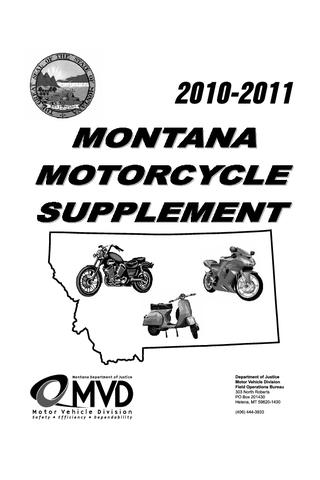 Montana Motorcycle Manual