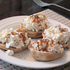 Cottage Cheese, Honey and Cinnamon on Toast!