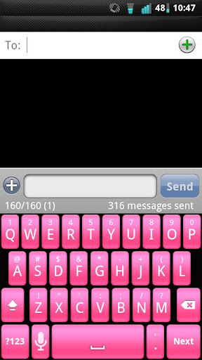 Simple Pink Keyboard Skin