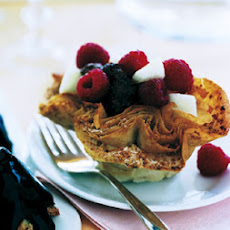 Phyllo Cups with Chocolate Mousse and Fresh Fruit