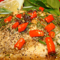 Chicken With Garlic, Chilli, Bay Leaves and Rosemary